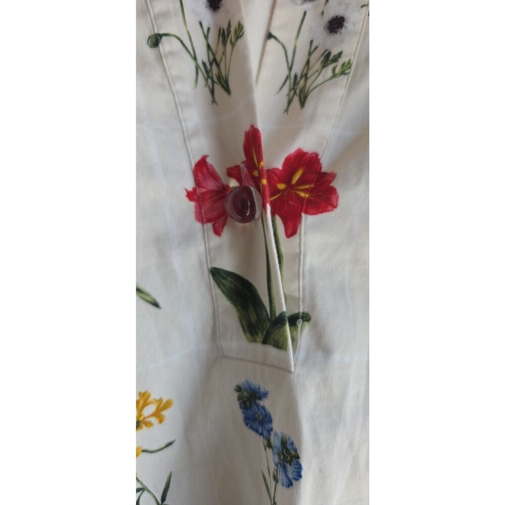 Women's Tuckernuck Floral Lightweight Designer Summer Y2K Blouse Size S - Picture 7 of 14